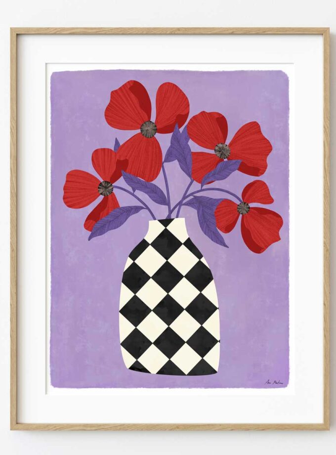 El buen limon "Vase und Mohnblumen"