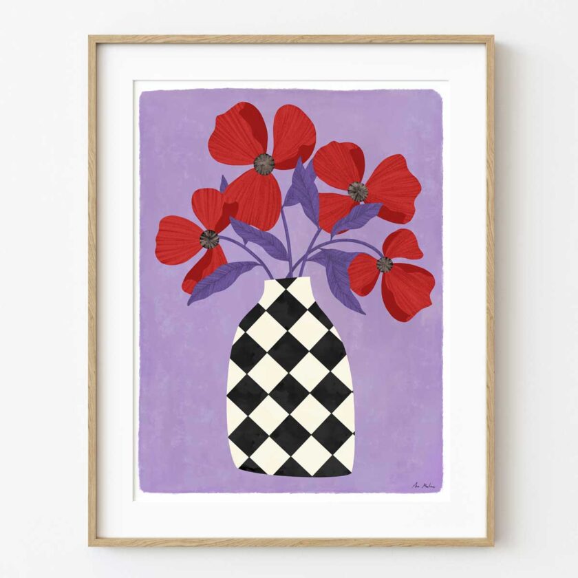 El buen limon "Vase und Mohnblumen"