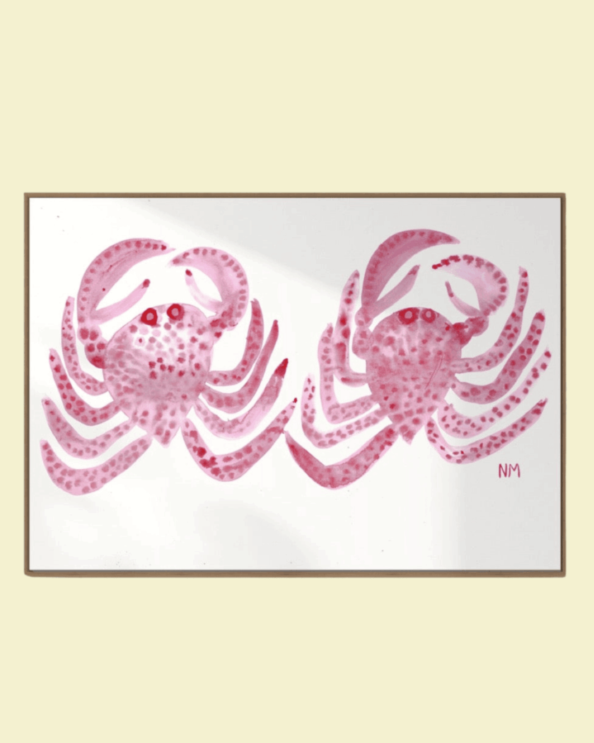 Nancy McKie "Pink spotty crabs"