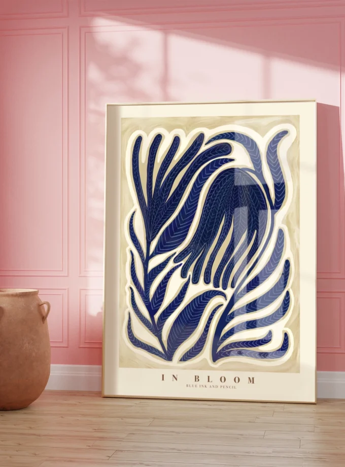 Kate Fox Design "Blue Flower Print"
