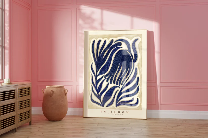 Kate Fox Design "Blue Flower Print"