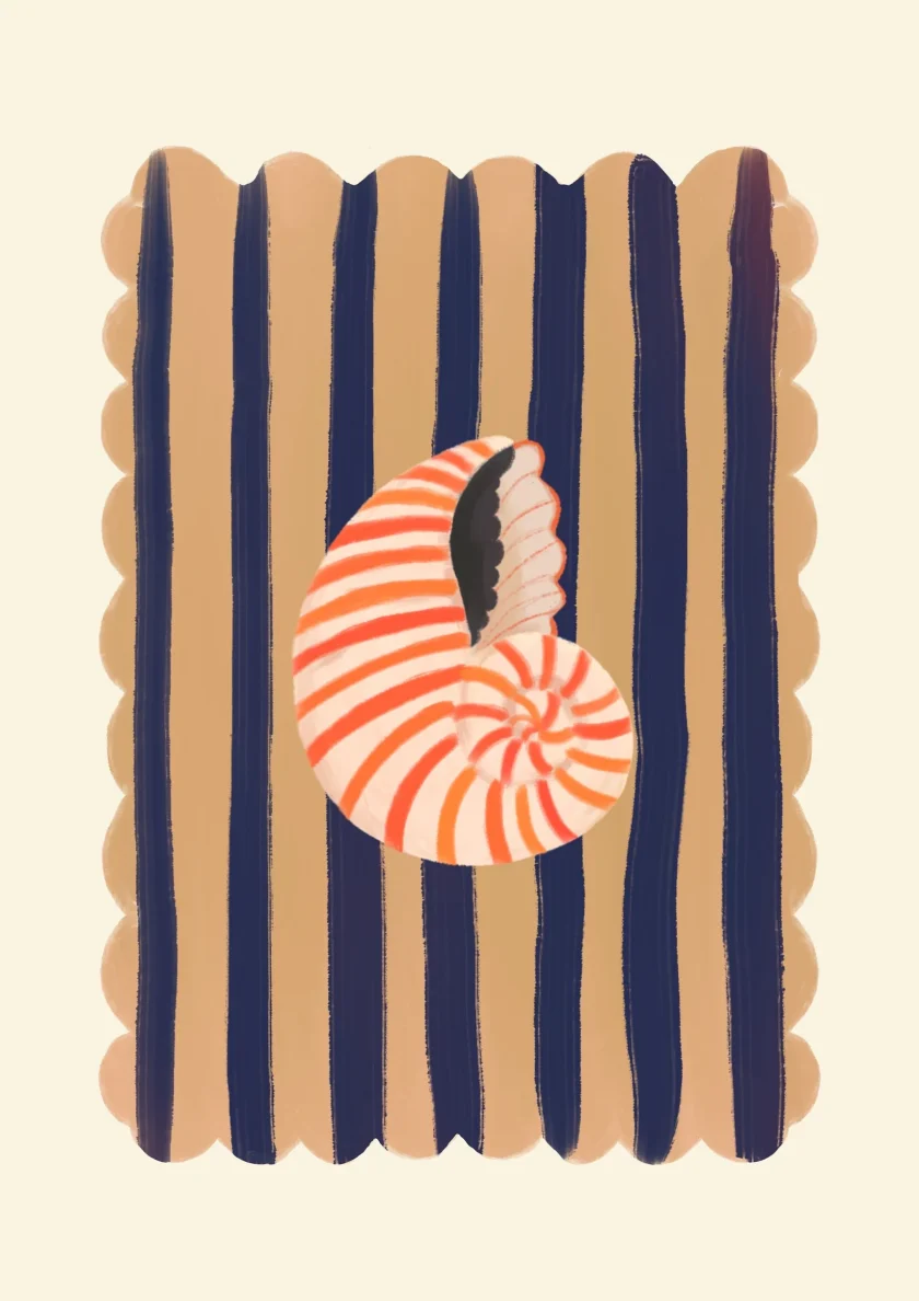 Kate Fox Design "Red striped shell" – Bild 2