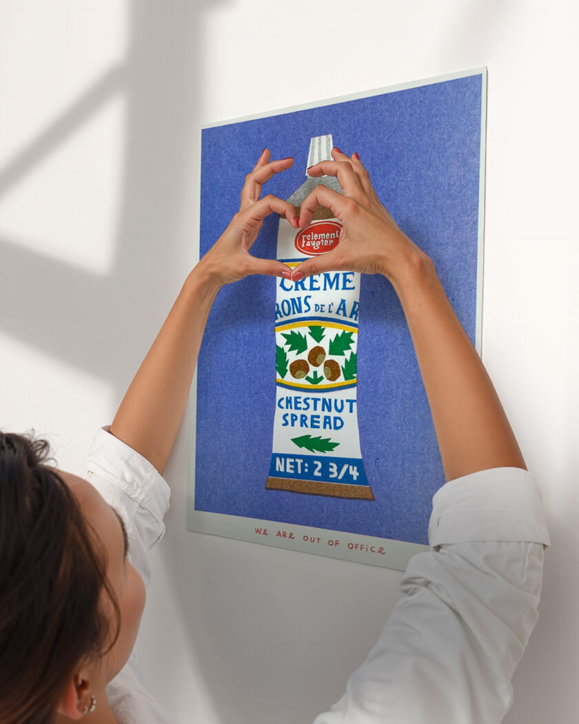 Out of office, Risographie Druck "Kastaniencreme" – Bild 2