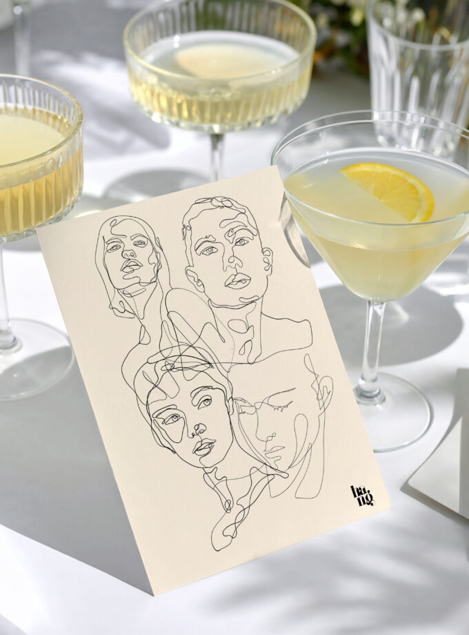 Hangtheory Postkarte "Faces"