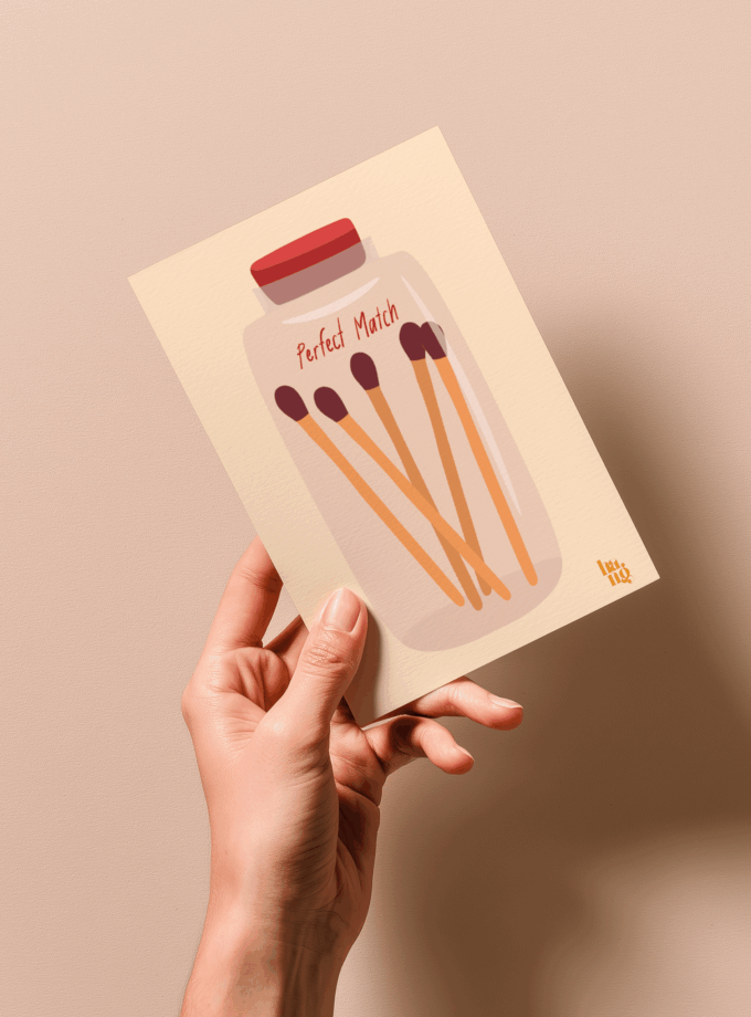 Hangtheory Postcard "Perfect match"