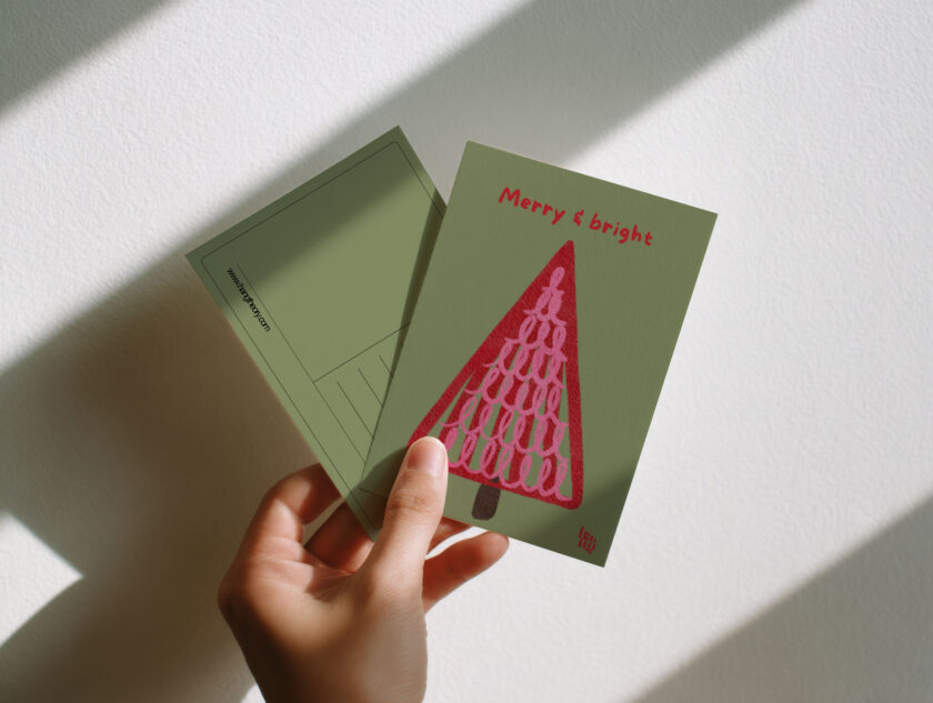 Hangtheory Postkarte "Merry & bright" – Bild 2