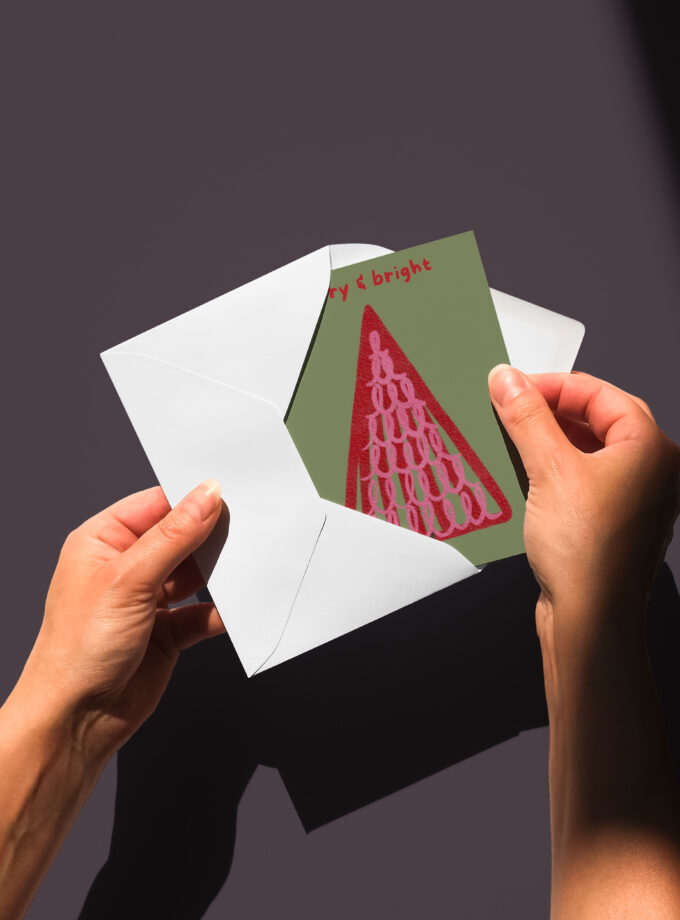 Hangtheory Postkarte "Merry & bright"