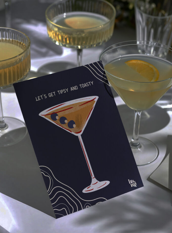 Hangtheory Postkarte "Tipsy"