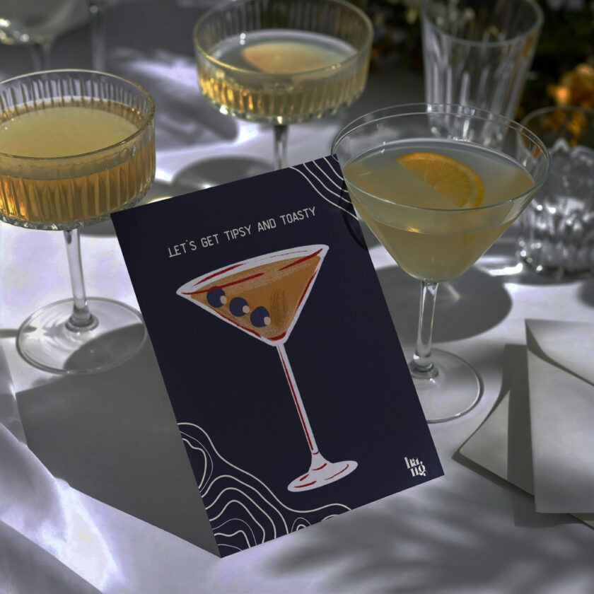 Hangtheory Postkarte "Tipsy"